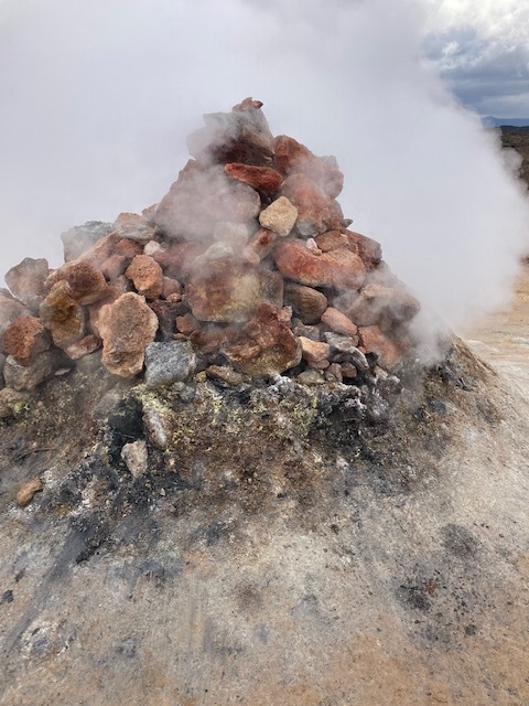 pile of steaming lava