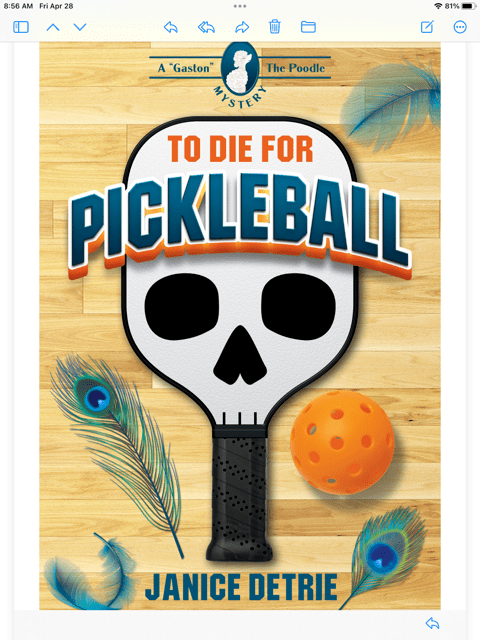 book cover for to die for pickleball