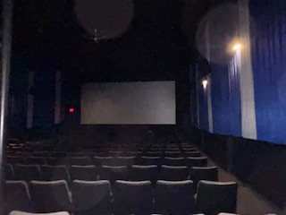 dark theatre with seats